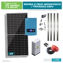 KIT BOMBEO SOLAR PARA BOMBA 0.75HP, MONOFÁSICO/TRIFÁSICO 220Vac