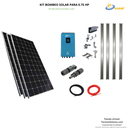 Kit Bombeo solar hasta 0.75 HP Monofásico/Trifásico