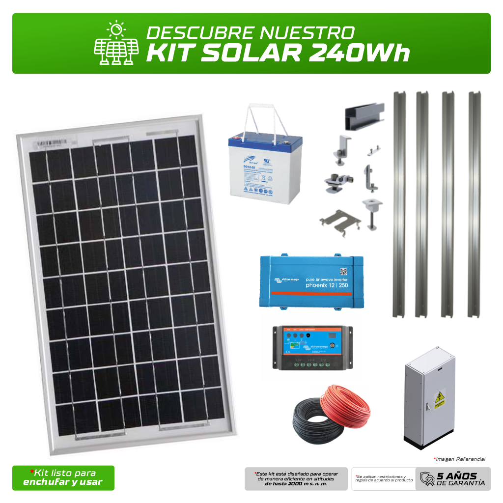 Kit Solar 240Wh - Aislado